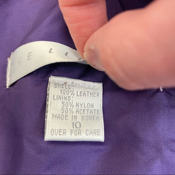 The Limited Skirt Purple Leather Pencil - Picture 8 of 11